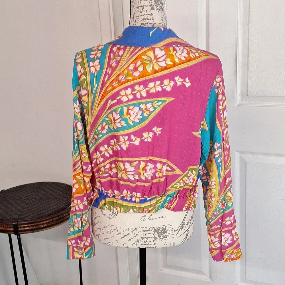 Haute Hippie Long Sleeve Boho Blouse V Neck Women Small - Picture 5 of 6
